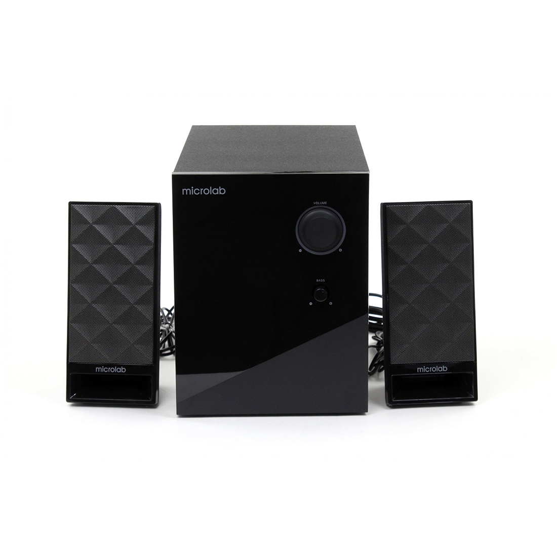 Колонки Microlab, M300, 2.1, 38Вт (12Вт*2+14Вт), Выход 2RCA, Вход 3,5 MiniJack, Чёрный
