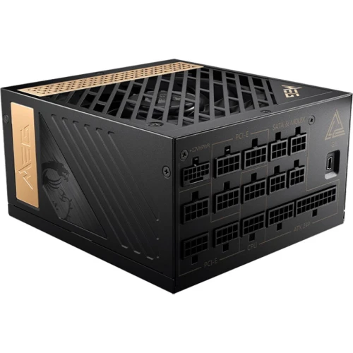 Блок питания MSI MEG Ai1300P PCIE5, 1300W, Active PFC, 80+ PLATINUM, Full Modular, MEG Ai1300P PCIE5