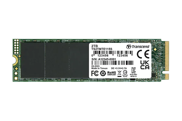 1 000 GB SSD M.2 PCIe Transcend TS1TMTE115S 3200 МБ/с, запись: 2000 МБ/с, 3D V-NAND]