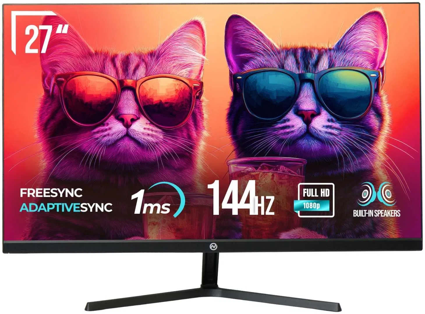 Монитор 27" ONVYX ONMR27FHD144B169F, FullHD, IPS, 144Hz, 1ms, 300 cd/m2, 1000:1, HDMI/DP, 2x3W