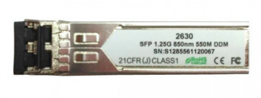Оптический транссивер GbE SFP 2630 <Multi-Mode, Dual Fiber 850nm, 550m, LC, DDM>