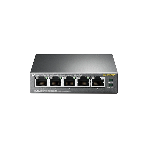 Коммутатор PoE+  5-портовый Tp-Link TL-SF1005P <5-port 10/100M (Порт1- Порт4 PoE IEEE 802.3af/at), б