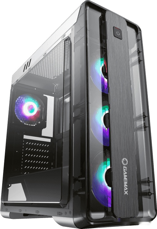 Корпус GameMax MoonLight FRGB WT, 12951100017, Mid Tower, ATX/mATX/Mini-ITX, USB3.0*1/ USB2.0*2/ HD-Audio, Кулер 4*12см FRGB, Высота процессорного кул