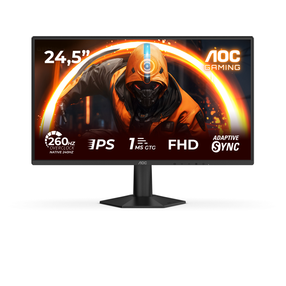 Монитор Игровой 24,5" AOC 25G50Z/01 IPS 1920x1080 260Hz 0.3ms 300cd/m 1000:1 HDR10 HDMI DP Черный