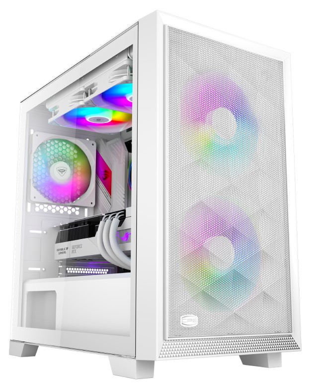 Корпус PCCooler C3D310 ARGB WH mATX/ITX 2x3.5", 2x2.5", USB3.0, 2xUSB2.0,  2xFAN ARGB included,  White