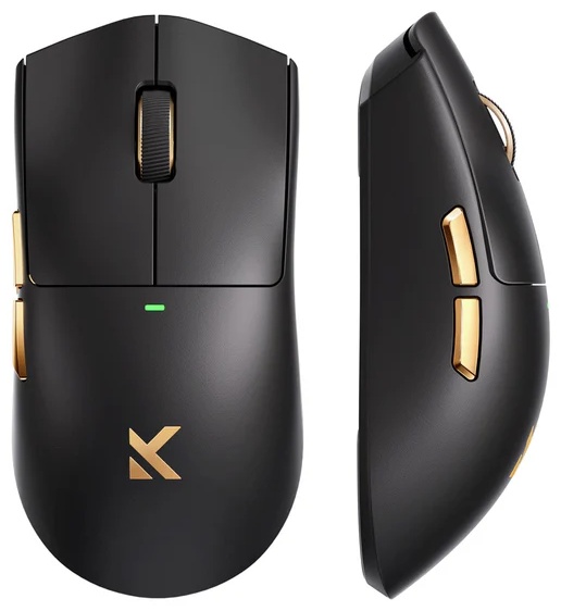Мышь MCHOSE A7 V3 Ultra+ BLACK-GOLD/ сенсор PAW3950 TI/ 50 000 DPI/  8000 Гц/ док-станция + RGB подсветка 