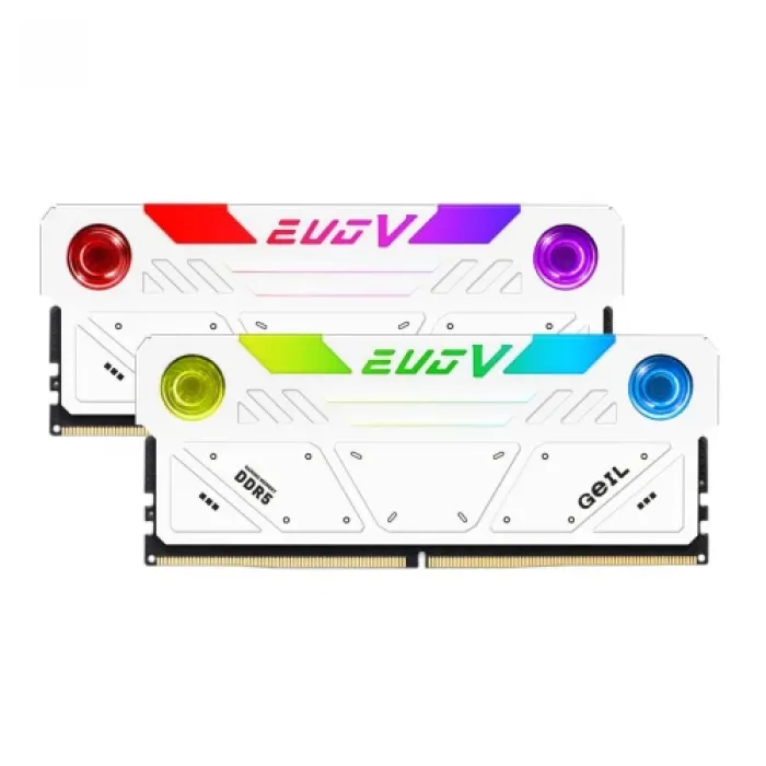 32 Gb DDR5 Geil Kit (2x16GB) EVO V RGB 8000Mhz DDR5 PC5-64000 GESW532GB8000C38ADC White