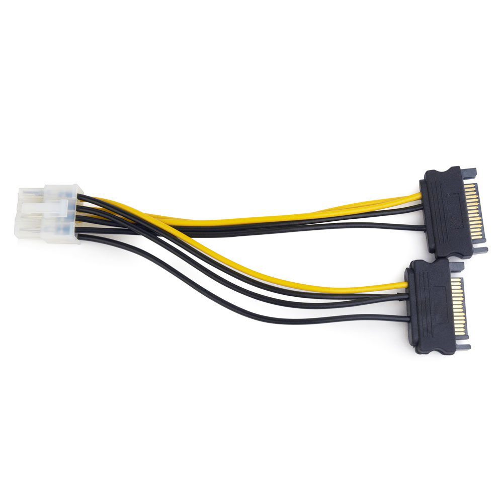 Кабель питания Cablexpert CC-PSU-83 ,Cable converter for power supply 2 x SATA power -> 8 pin