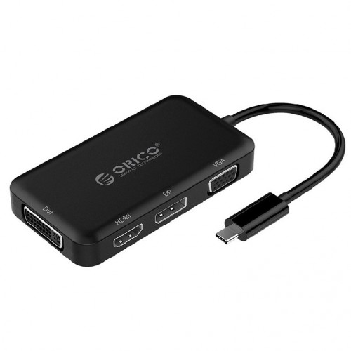 Переходник видео ORICO XC-106-BK <HDMI, VGA, DVI, DP, Type-C 15cm>