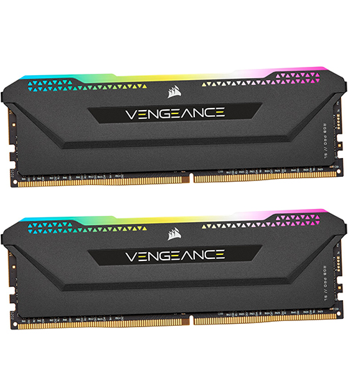 DDR4 16 GB KIT Corsair Vengeance RGB PRO SL, CMH16GX4M2E3200C16 (for AMD Ryzen & Intel), black ,DIMM kit <3200MHz> (2x8GB),16-20-20-38