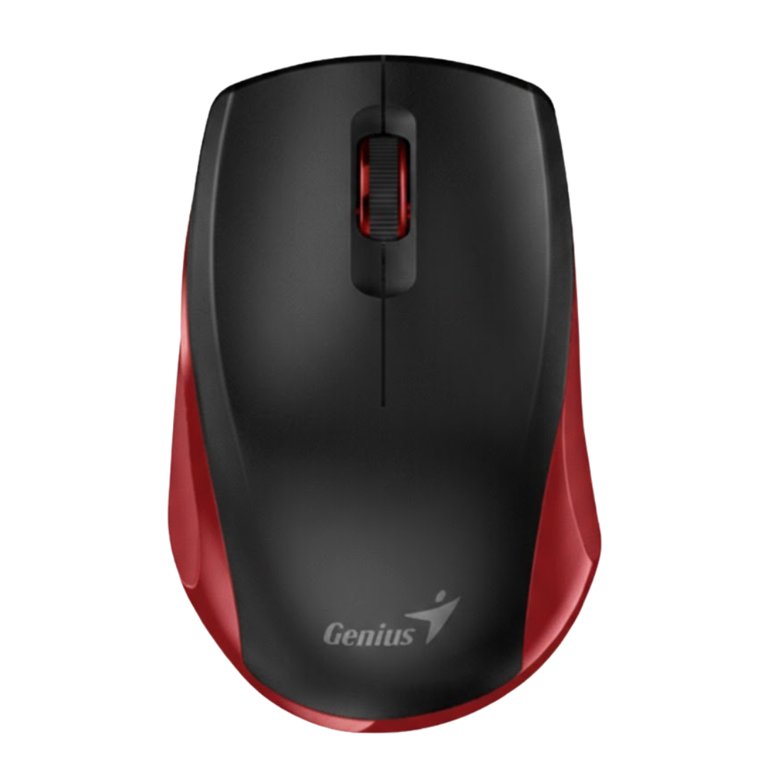 Мышь, Genius, NX-8006S, 3D, КРАСНО-ЧЕРНАЯ, 1600dpi, Беcпроводная 2.4ГГц, 1x AA, Черный
