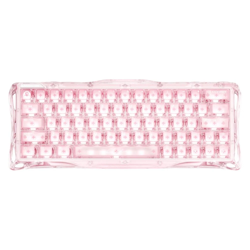 Клавиатура GravaStar Mercury V60,  Crystal Rose, Magnetic Switch, 64 keys EN, USB cable/ GS V60_XTAL_PNK