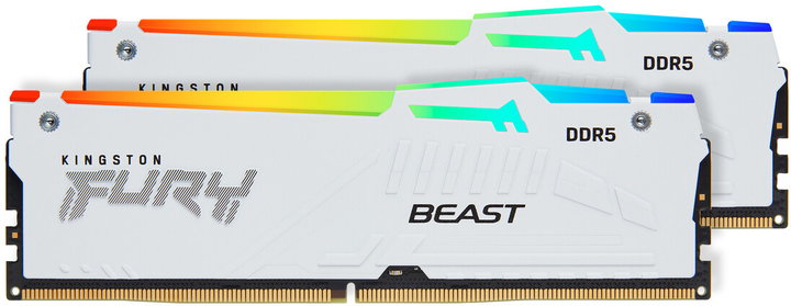 DDR5 Kingston 64 Gb KIT 6000MHz Kingston FURY Beast Whit RGB EXPO KF560C30BWEAK2-64