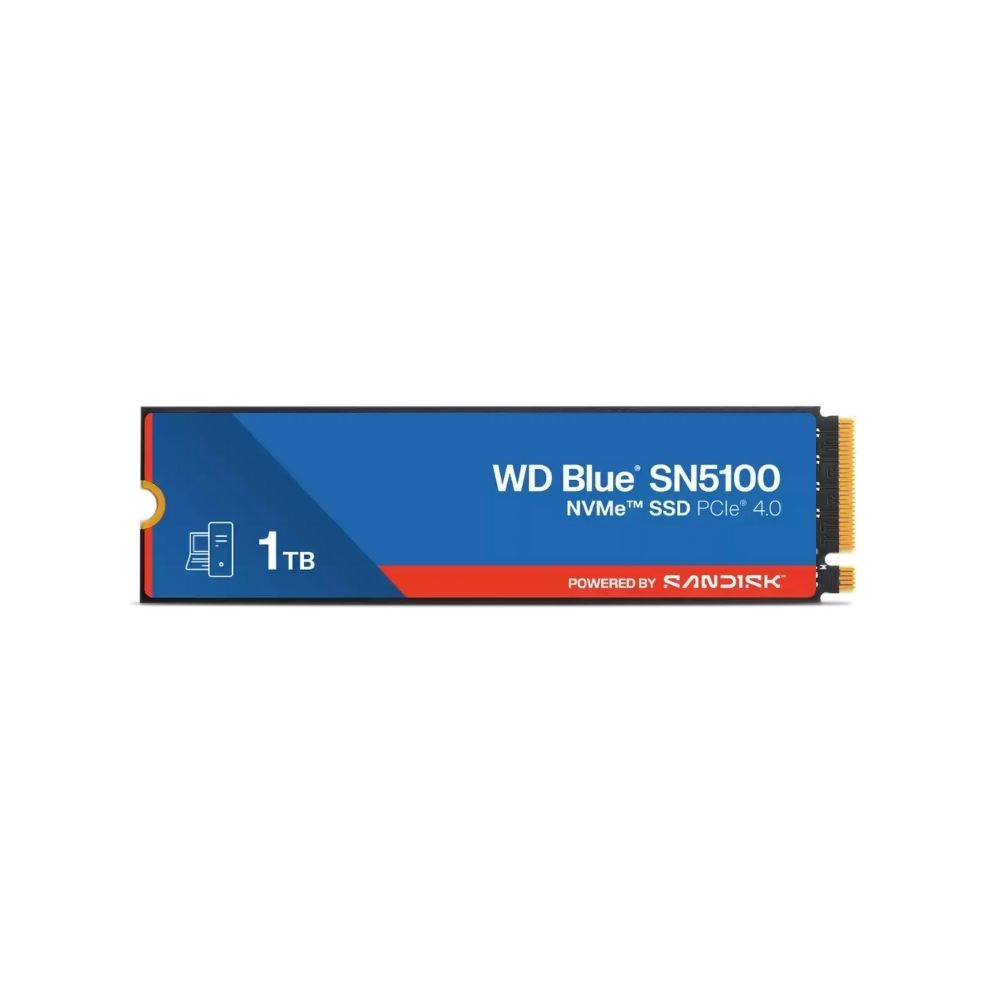 1 000 GB SSD M.2 PCIe WD BLUE SN5100 M.2 2280 NVMe 4.0 R7100/W6700MB/s WDS100T5B0E