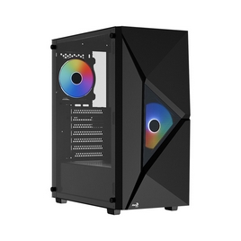 Кейс, Aerocool, Player-G-BK-v1, ATX/Micro ATX, USB 1*3.0/2*2.0, HD-Audio+Mic, Кулер 2*12смFRGB, Высота процессорного кулера до 158мм, Длина VGA до 345