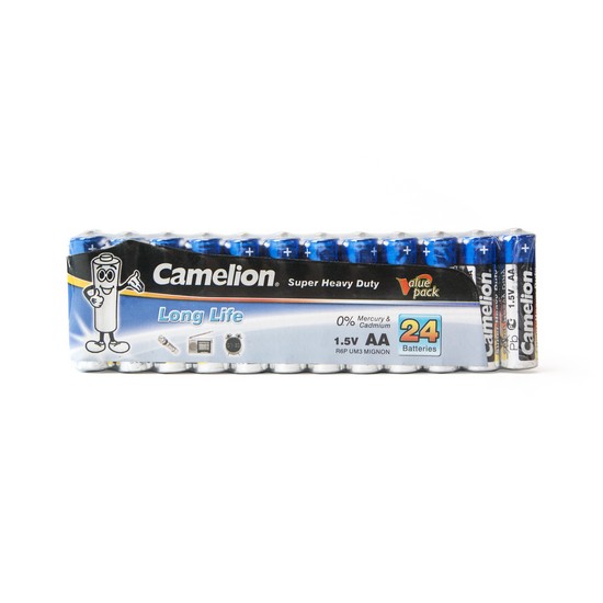 Батарейка, CAMELION, R6P-SP24B, Super Heavy Duty, AA, 1,5V, 1220 mAh, 24 шт,, Плёнка