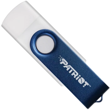 USB 3.2 64GB KPatriot Xporter X550, PS64GX550AAD, 64GB, Бело-синий ,flash USB 3.2/Type-C, white-blue