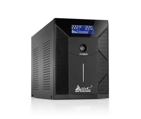 UPS, SVC, V-3000-F-LCD, Smart, USB, Мощность 3000ВА/1800Вт, Диапазон работы AVR: 175-275В, Бат.: 12В