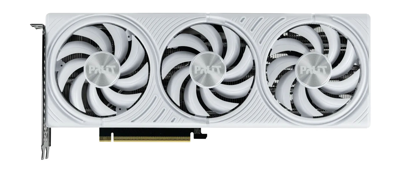 Видеокарта 12 Gb PALIT RTX5070 WHITE OC 12 GB, (NE75070U19K9-GB2050W), GDDR7, 192bit, 3-DP, HDMI, 291.9*116.6*41.3 мм, Цветная коробка