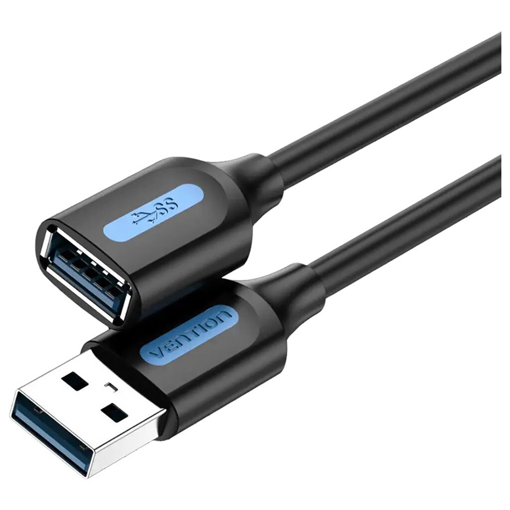 Кабель удленитель USB Vention CBHBJ <USB 3.0 A Male to A Female Extension Cable 5M black PVC Type>