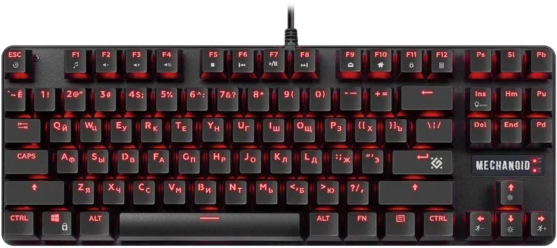 Клавиатура игровая механическая Defender Mechanoid GK-581 RU черный