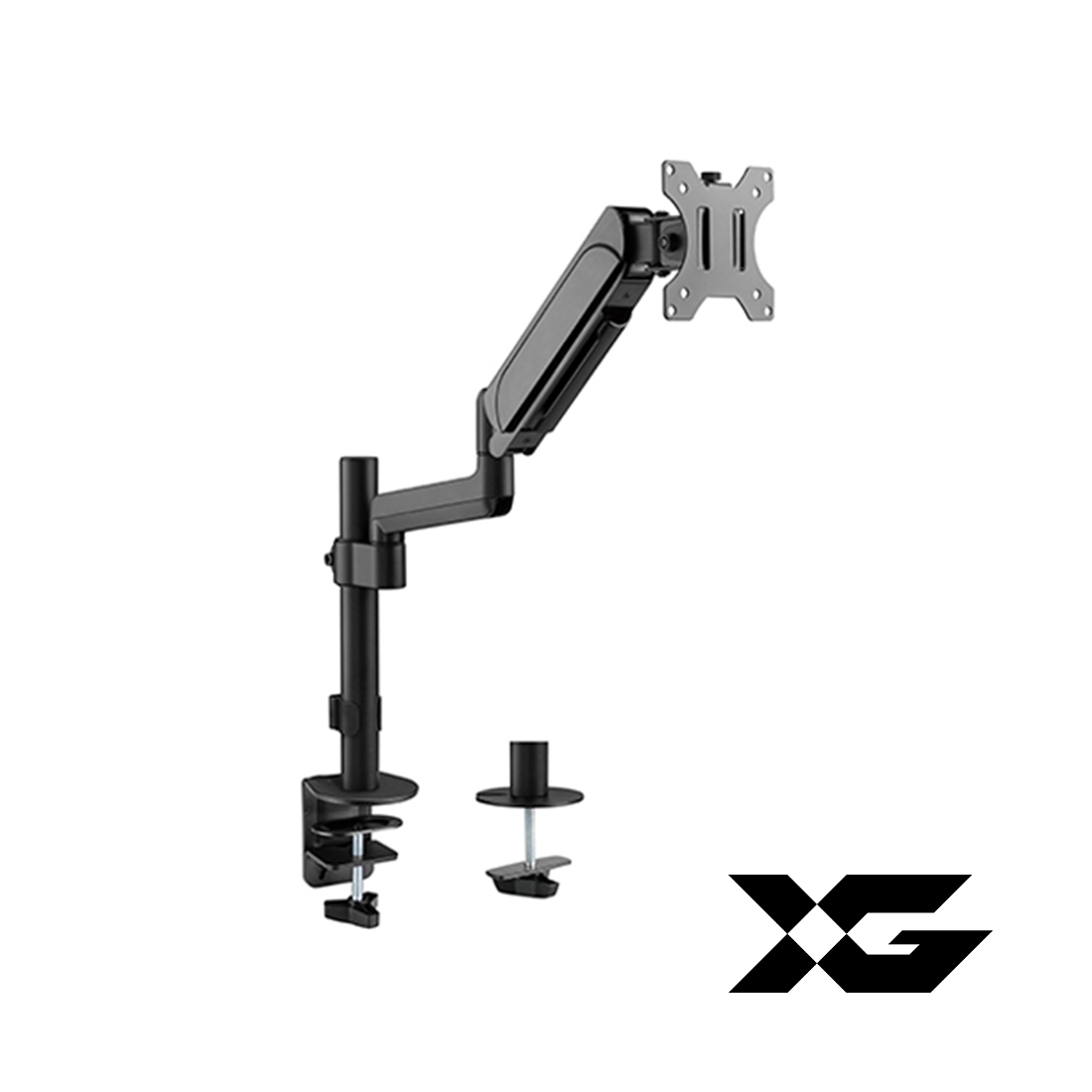 Настольный кронштейн с газлифтом,XG, MG-1732, для мониторов 17"-32", Нагрузка 9 кг., Наклон + 35°~- 35°, Поворот +/- 90°, Вращение монитора +/- 180°, 
