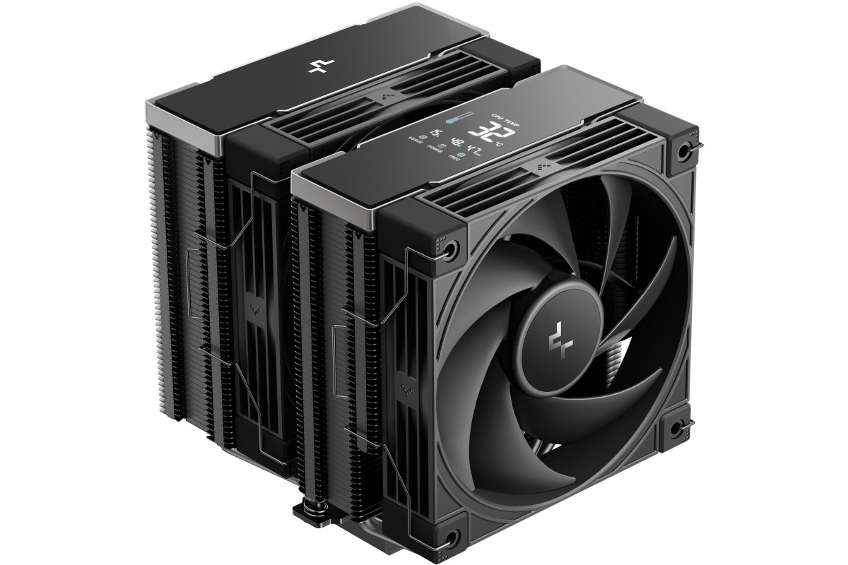 Кулер для процессора, Deepcool, AK620 G2 R-AK620G2-BKNNMN-GJD, Intel 1851/1700/1200/115х и AMD AM5/AM4, 280W, 2*120мм, 2000±10%/об/м, 57.76 CFM, ≤28.8