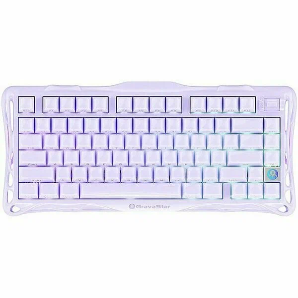 Клавиатура GravaStar Mercury K1, Lavender Purple, Mechanical, 79 keys EN, USB/BT/2.4GHz/ GS K1_PL