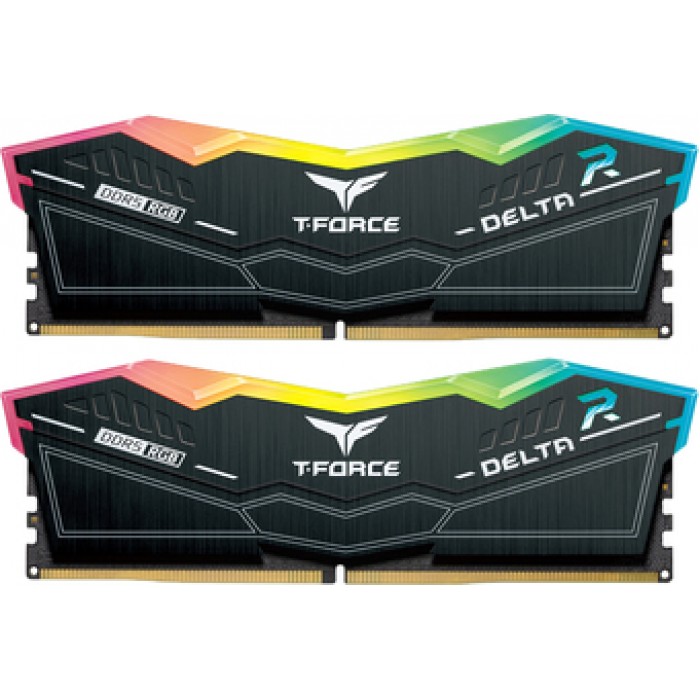 DDR5 64GB Kit (2x32GB) 6000MHz Team Group DELTA RGB,FF3D564G6000HC38ADC01 Black