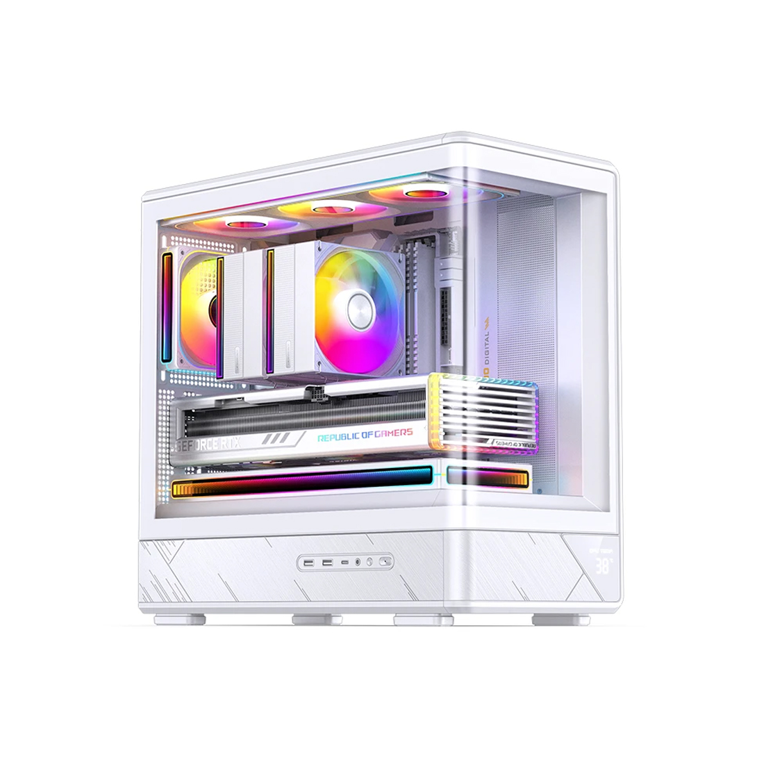 ИГРОВОЙ ПК с МОНИТОРОМ i5-12400F/B760M-F/Вод,охл DA240 ARGB/16+16 DDR4/1 Tb NVMe/RTX5060 8 Gb/D200 WH/85W/27" ONVYX 240Hz/AK820/AJ159/AHM09