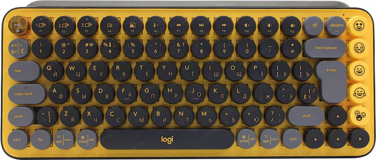 Клавиатура, Logitech беспроводная POP KEYS, Blast Yellow (M/N: YR0080/CU0021) 920-010716