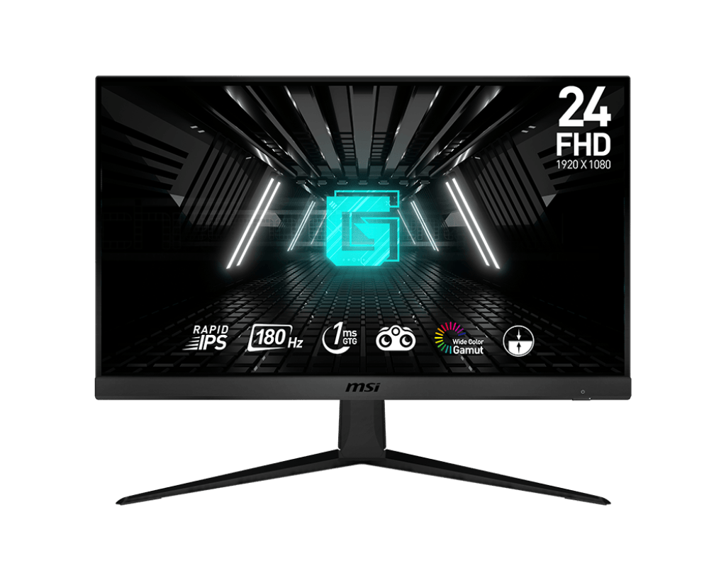 Иновационный Игровой Монитор 24" MSI G2412F, Rapid IPS, 1920x1080 FHD, 180Hz, 1ms, 1000:1, 300cd/m2, Угол Обзора 178/178, 16:9, VESA 100x100, 2xHDMI, 