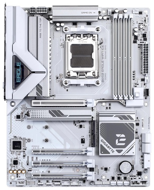 Мат.плата AMD Gigabyte B850 EAGLE WIFI7 ICE, AM5, 4xDDR5, DP+HDMI, 3xM.2, 2.5G LAN, BT5.4, ATX