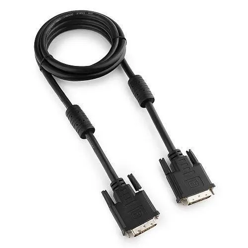 Кабель DVI-D single link Cablexpert CC-DVI-6C, 19M/19M, 1.8м, серый, экран, феррит.кольца, пакет