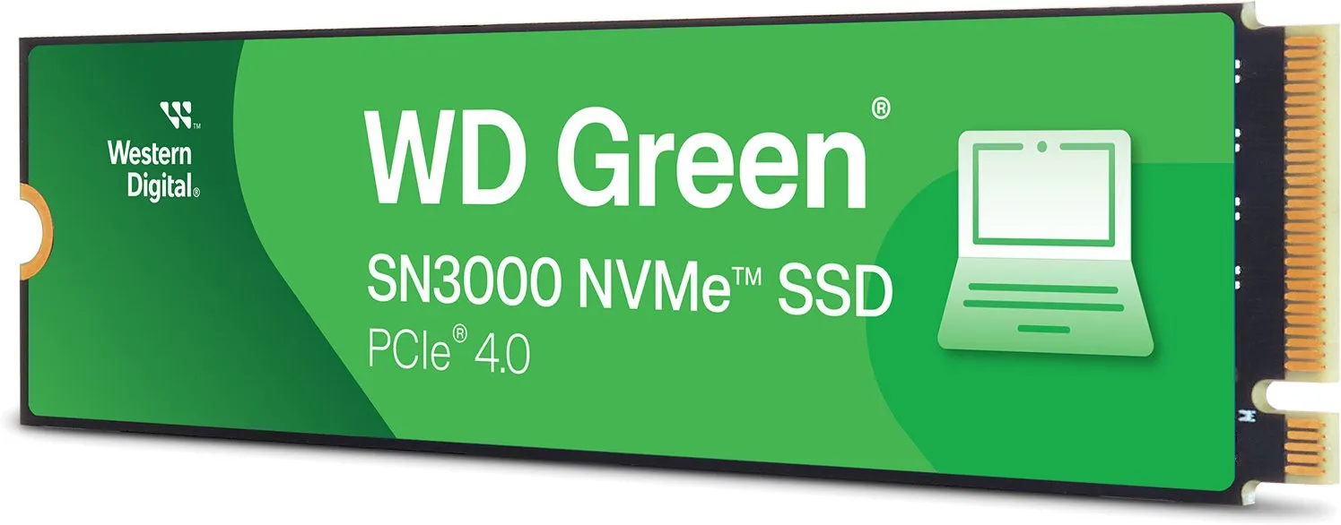 1 000 GB SSD M.2 PCIe WD GREEN SN3000 M.2 2280 NVMe 4.0 R5000/W4200MB/s WDS100T4G0E