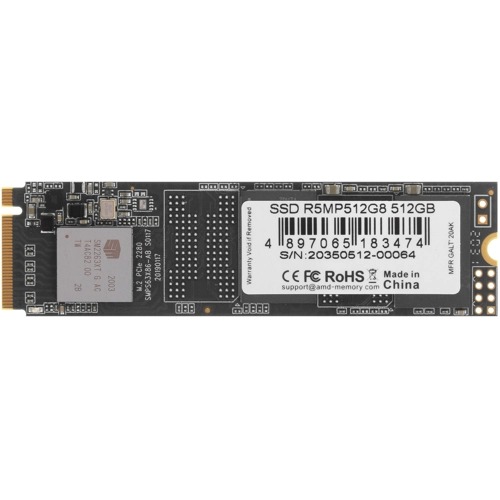 512 GB SSD M.2 PCIe AMD Radeon, 512 GB ,R5MP512G8, PCIe 3.0 x4, NVMe 1.3