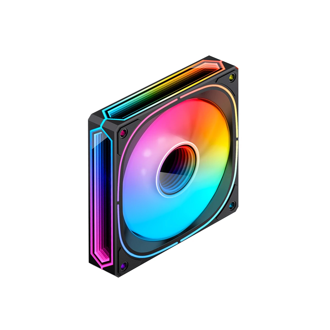Вентилятор для компьютерного корпуса, Jonsbo, FR-505BR Reverse Black, 120мм ARGB, 800 - 1800±10% об.мин, 47,2CFM, 30dB(A), 4pin, 120×120×25мм, Чёрный