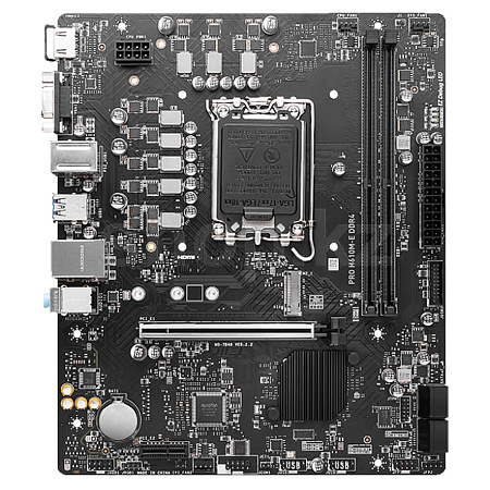 Мат.плата MSI PRO H610M-E DDR4 LGA1700 H610 2xDDR4 4xSATA3 M.2 VGA HDMI mATX Мат.плата MSI PRO H610M-E DDR4 LGA1700 H610 2xDDR4 4xSATA3 M.2 VGA HDMI mATX