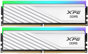 DDR5 ADATA 32 Gb KIT 16GBx2 6400MHz A-Data Lancer Blade RGB [AX5U6400C3216G-DTLABRWH] White CL32