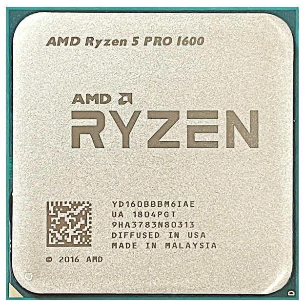 Процессор AMD Ryzen 5 1600 3,2ГГц (3,6ГГц Turbo) Summit Ridge 6/12, 3MB L2, 16 MB L3, 95W, AM4, BOX