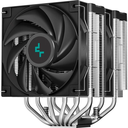 Кулер для процессора, Deepcool, AG620 DIGITAL R-AG620-BKNDMN-G-1, Intel 1700/1200/115х и AMD AM5/AM4, 260W, 2*120мм ARGB, 300-1550±10%/об/м, 67.88CFM,