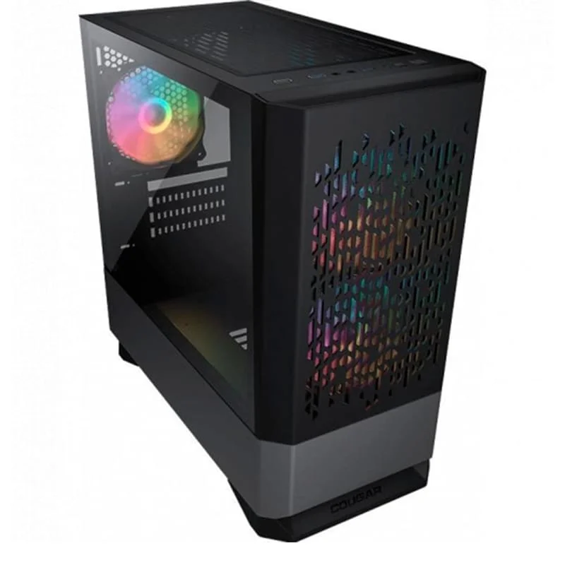 Корпус HEC Cougar, MG140 AIR RGB-Black , Micro ATX/Mini ITX, USB 2*3.0/1*2.0, HD-Audio+Mic, Кулер 2*