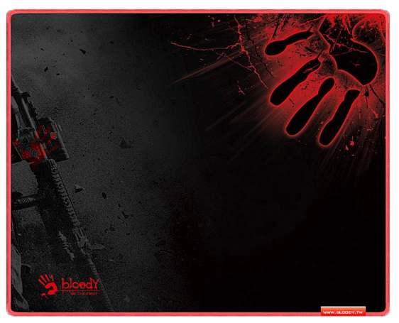 Коврик игровой Bloody B-081 Размер: 380 X 280 X 4 mm BLACK-REDf