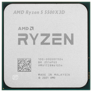 Процессор AMD AM4 Ryzen 5 5500X3D 3ГГц (4 ГГц Turbo) AM4 7nm, 6/12, L2 3Mb, L3 96Mb, 105W, OEM
