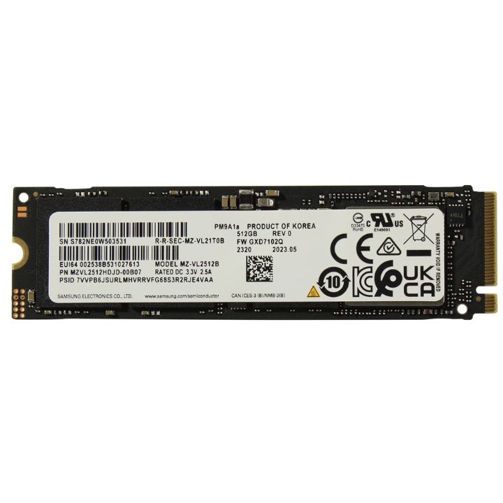 512 GB SSD Samsung PM9A1 M.2 PCI-E G4x4 R6900/W4900MB/s MZVL2512HDJD-00B07