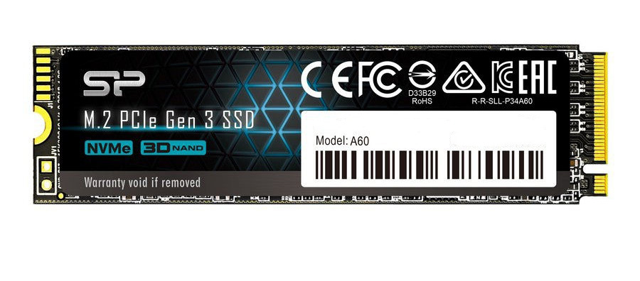 512 Gb SSD M.2 PCIe Silicon Power A60, SP512GBP34A60M28, 512 GB ,NVMe