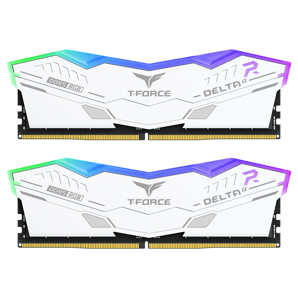 DDR5 32GB Kit (2x16GB) 6000MHz Team Group DELTA RGB,FF4D532G6000HC38ADC01 WHITE DDR5 32GB Kit (2x16GB) 6000MHz Team Group DELTA RGB,FF4D532G6000HC38ADC01 WHITE