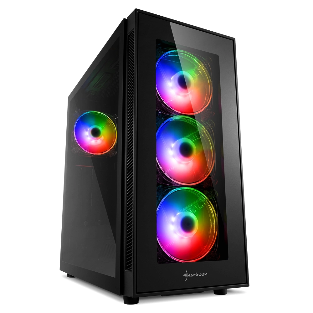 Корпус ПК без БП Sharkoon TG5 PRO RGB <ATX, 3x3.5, 4x2.5, 2xUSB 3.0, 2xUSB2.0, Audio, 452*215*465mm>