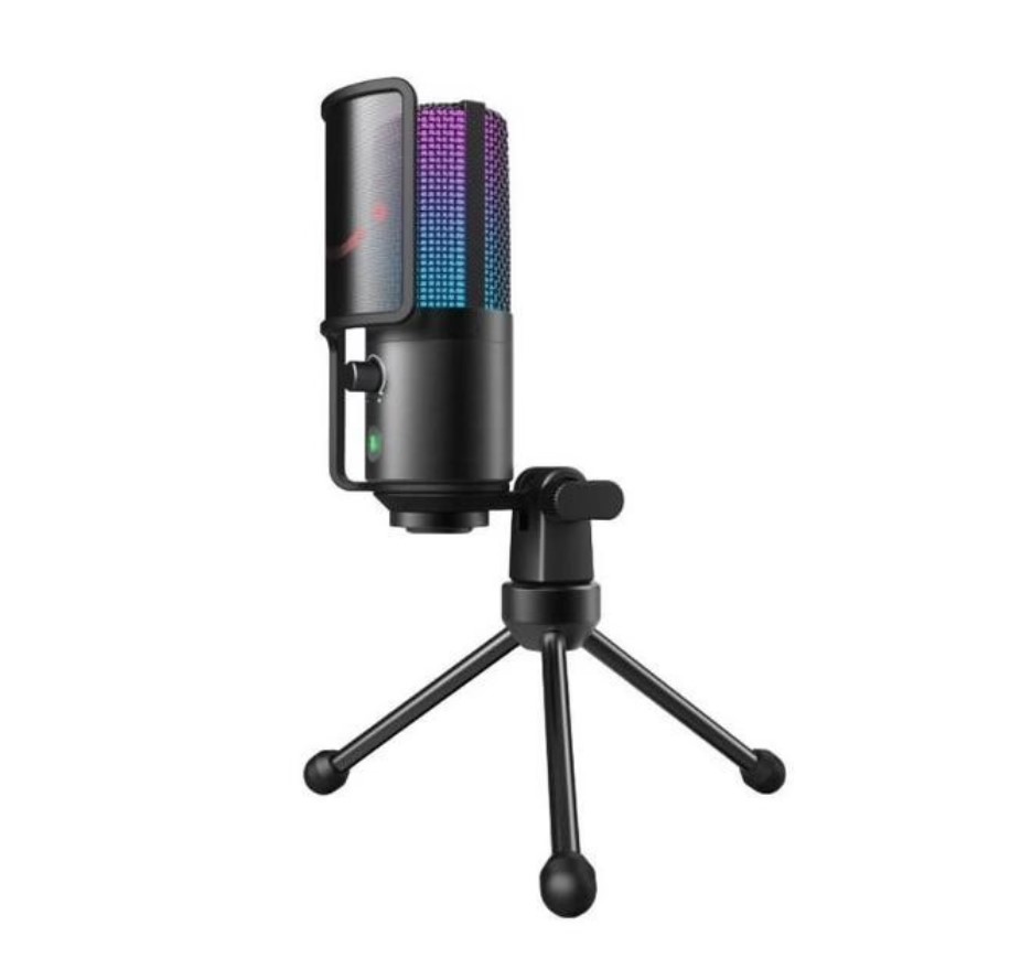 Микрофон USB, Fifine K669-Pro 3, конденсаторный, RGB, чёрный
