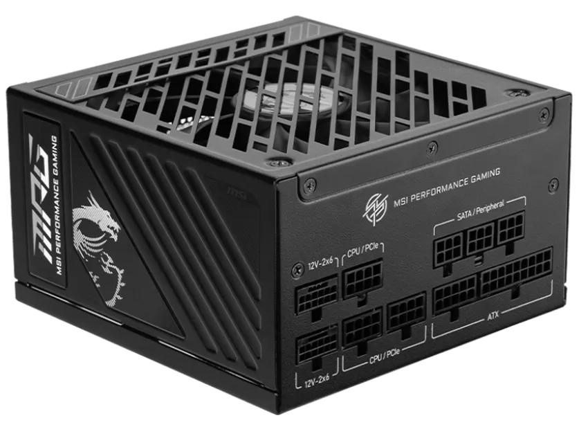 Блок питания MSI MPG A850GS PCIE5, 850W, Active PFC, 80+ GOLD, Full Modular, MPG A850GS PCIE5